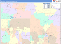 Antelope Valley-High Desert Metro Area Digital Map Color Cast Style